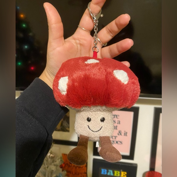 Jellycat Mushroom Amuseables Mushroom Bag Charm Key Chain Rare & Retired - Picture 3 of 15